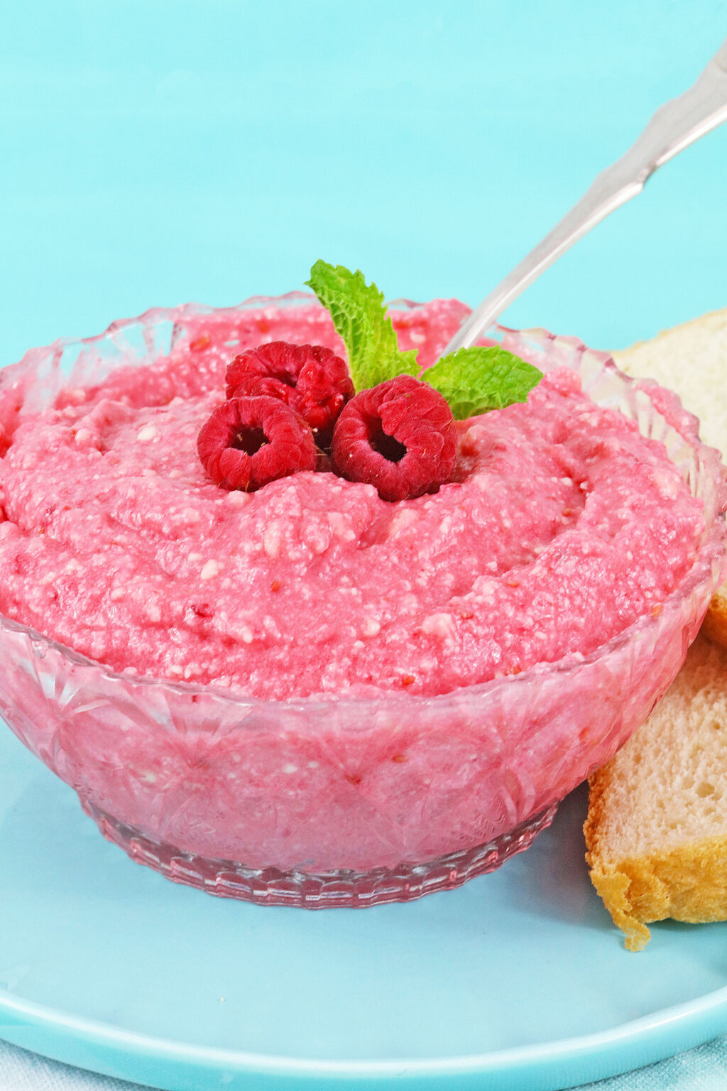 raspberry butter in a bowl