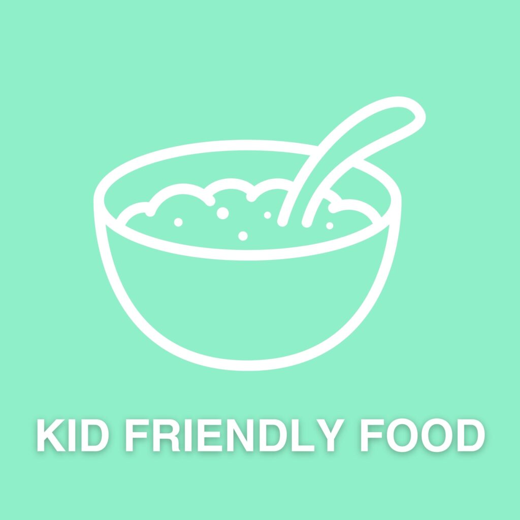 kid friendly food button