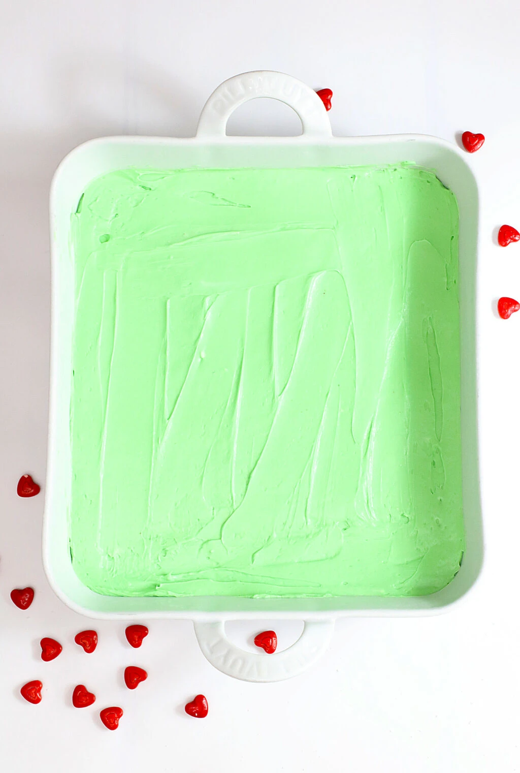 green layer added to lush dessert