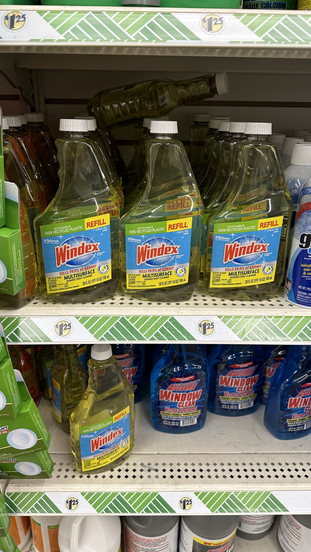 Windex Multi-Surface Disinfectant Cleaner at dollar tree