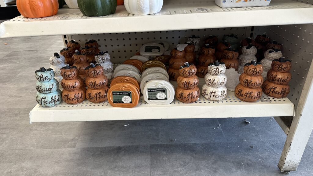 pumpkin name place holders at dollar tree