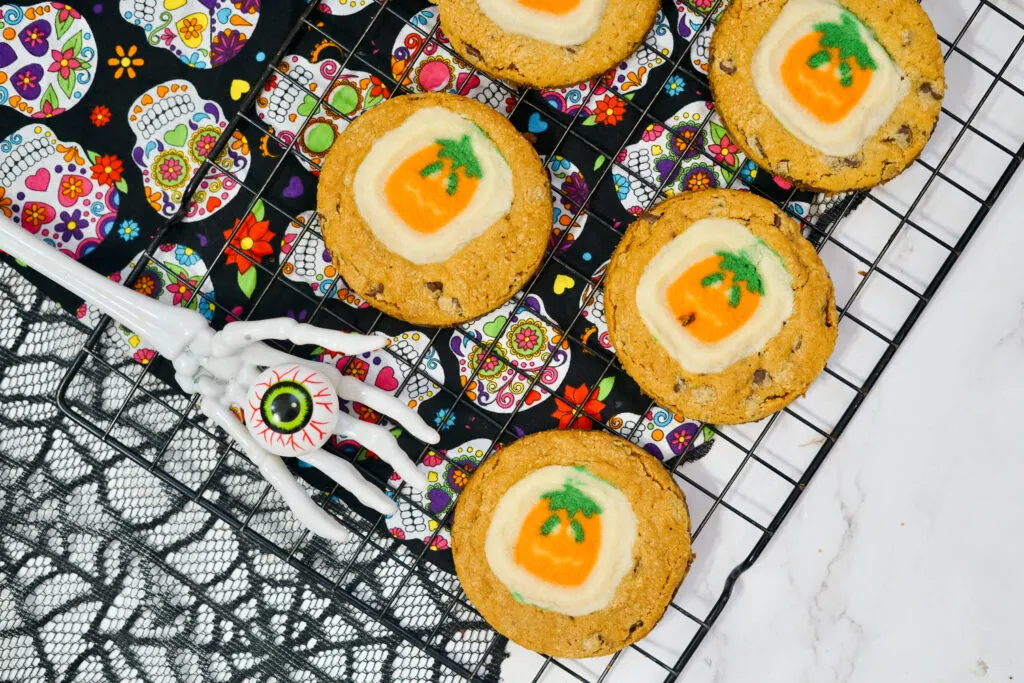 tiktok viral pillsbury halloween cookies on cooling rack
