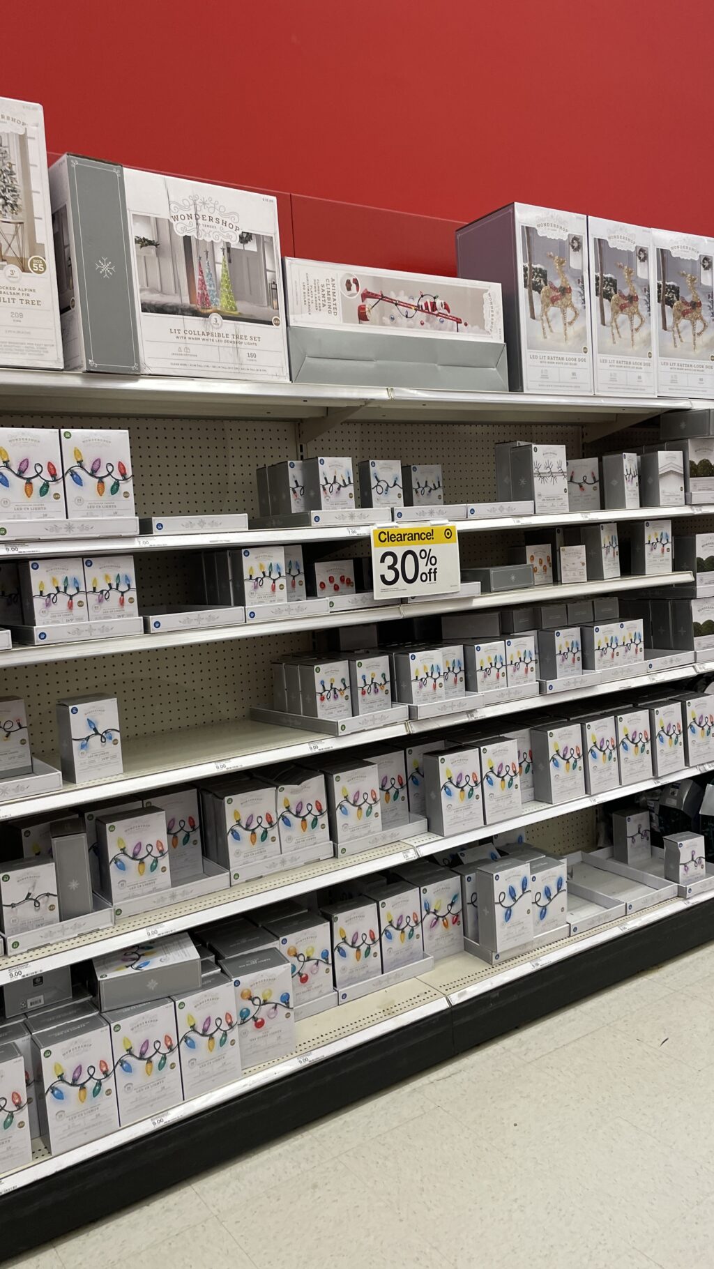 clearance holiday lights at target