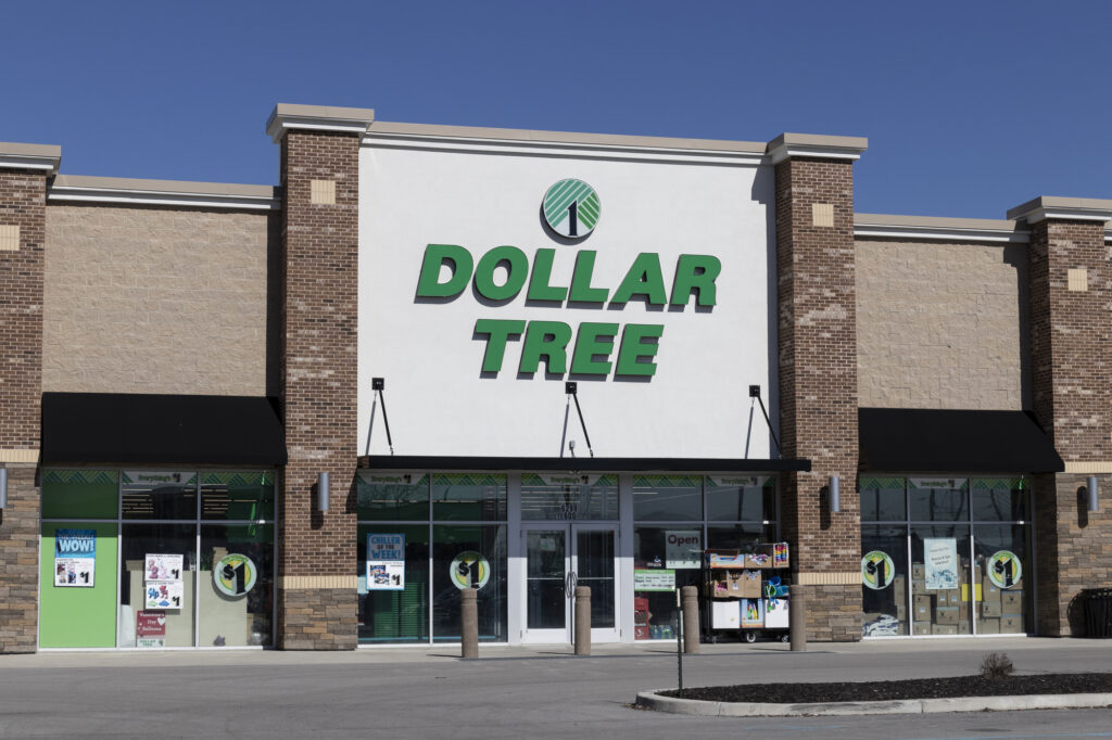 exterior of dollar tree store