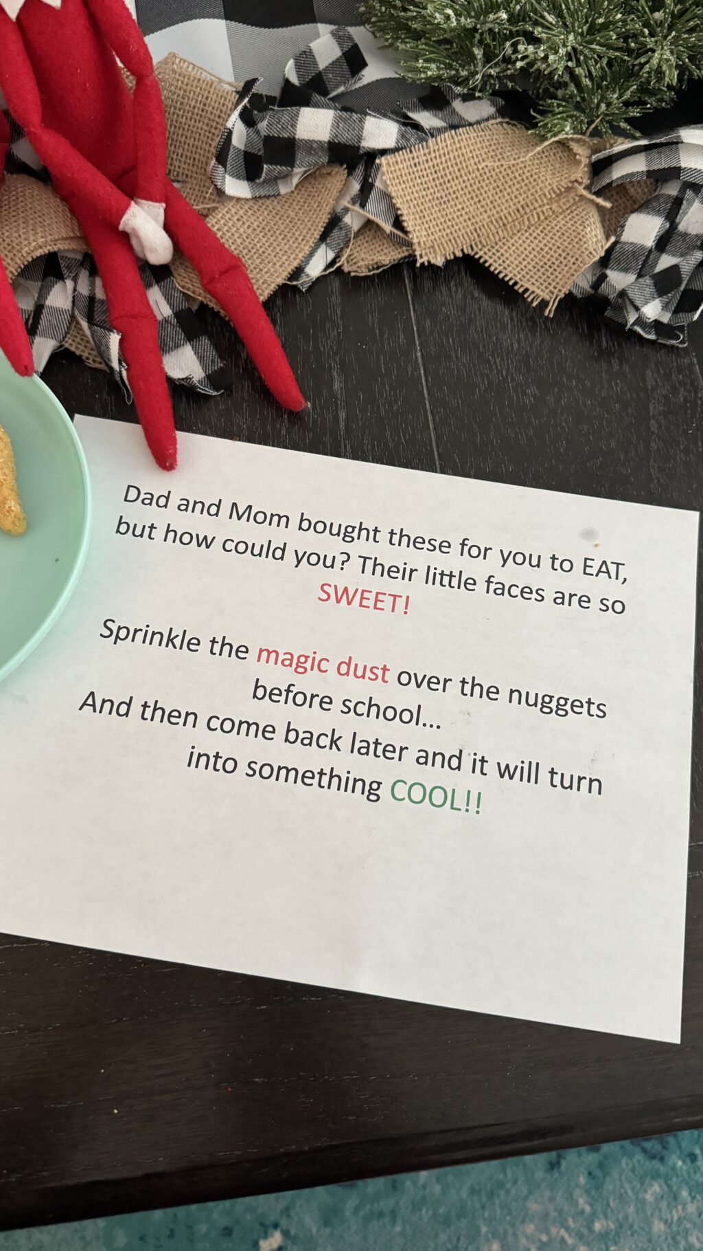Dino Nugget Elf on The Shelf Idea – Simplistically Living