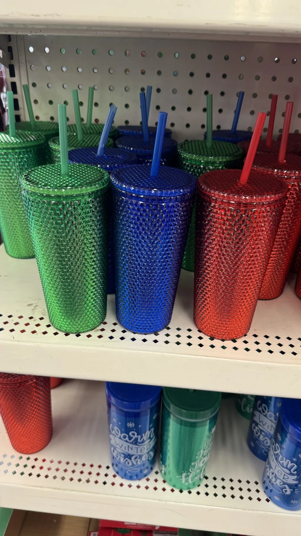 colorful studded tumblers at dollar tree