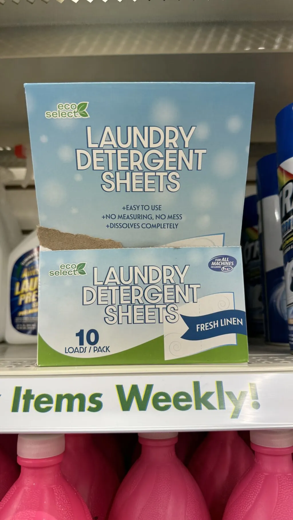 eco friendly dryer sheets at dollar tree