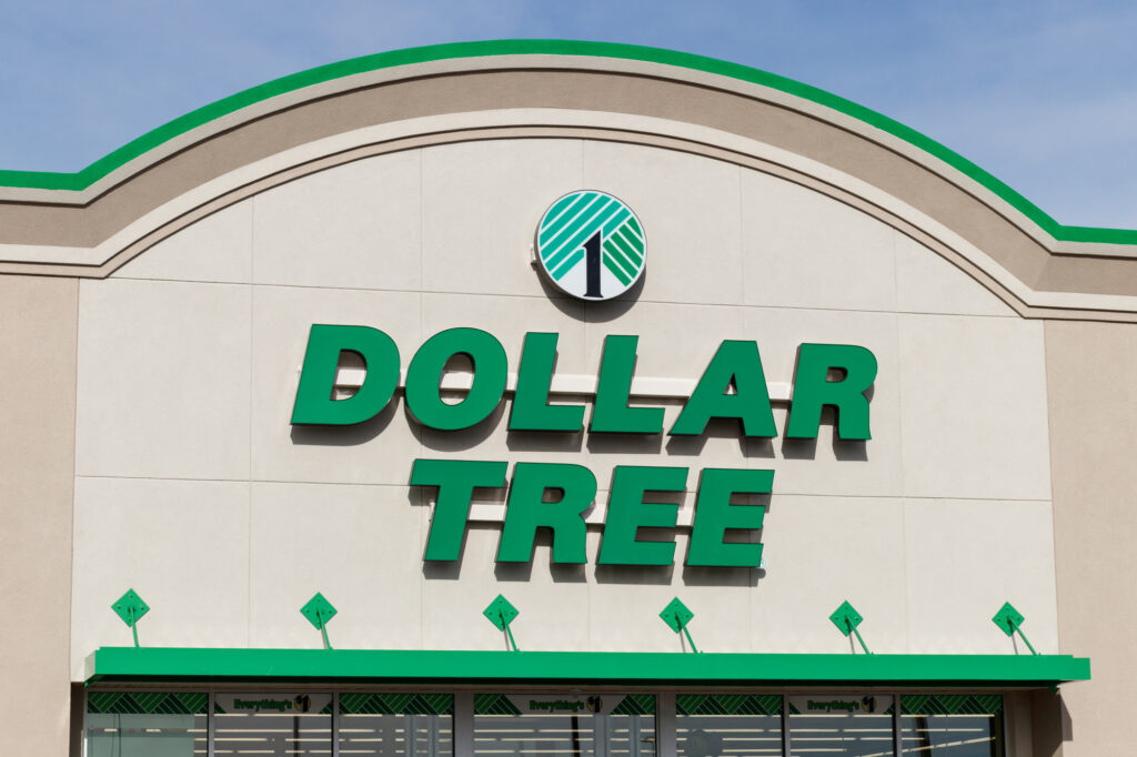 front sign of a dollar tree store