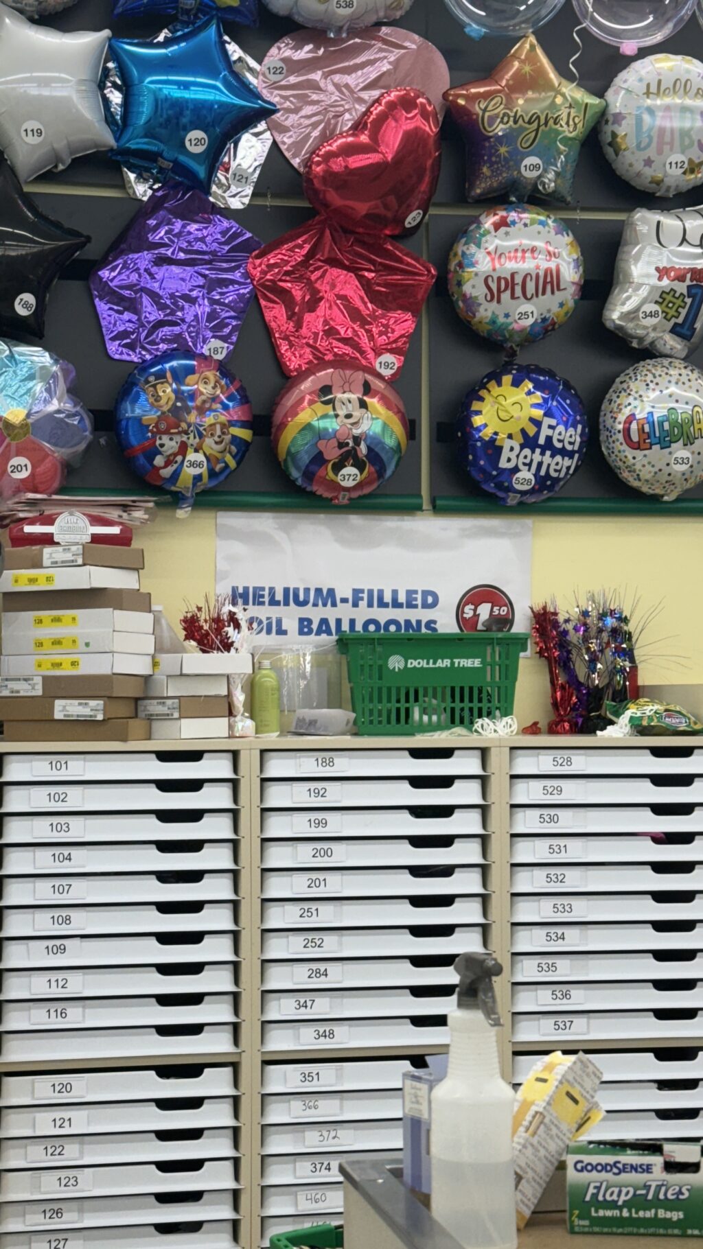 helium balloons price increase at dollar tree