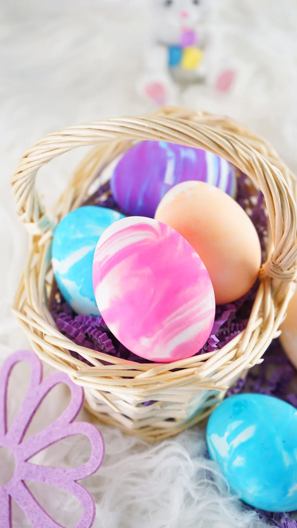 cool whip easter eggs in easter basket