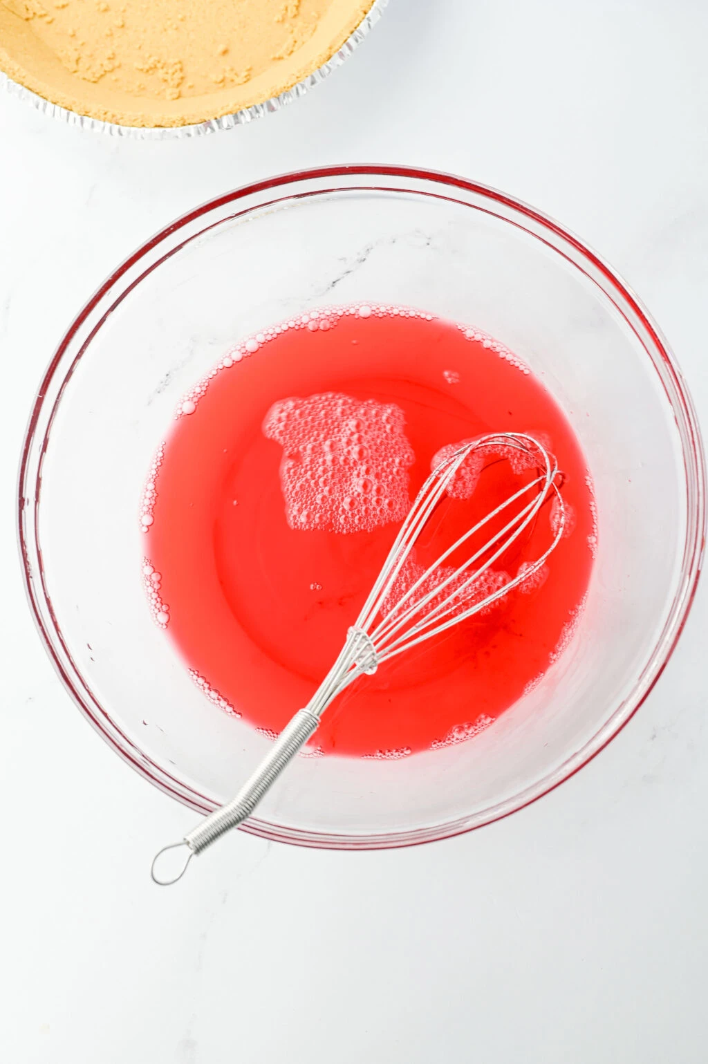 strawberry jello in water